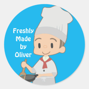 Little Boy Chef Runt Klistermärke