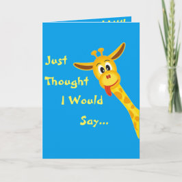 Little Boy Giraffe Birthday Kort