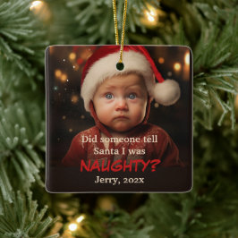 Little Boy Naughty List Roligt jul Ornament