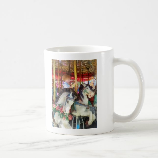 Little Boy on Carousel Kaffemugg (Höger)
