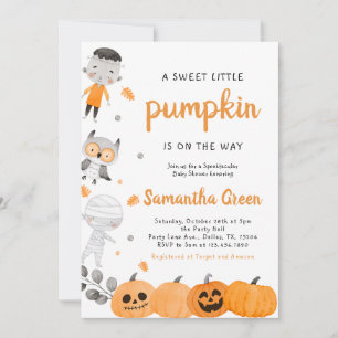 Little Boy Pumpkin Baby Shower-inbjudan Inbjudningar