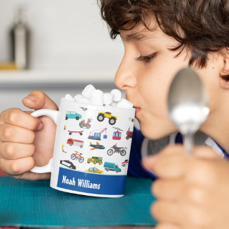 Little Boy Sak som flyttar Fordon Cars Kid Kaffemugg