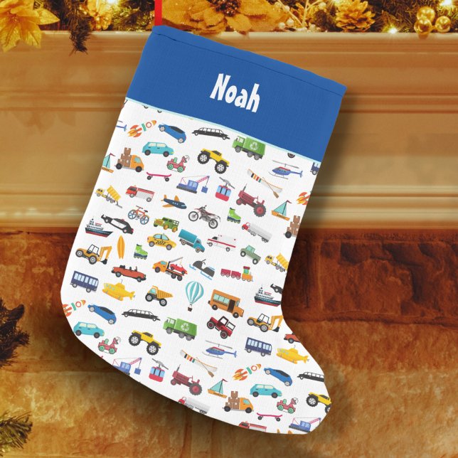 Little Boy Sak som flyttar Fordon Cars Kid Liten Julstrumpa (Skapare uppladdad)