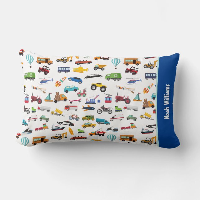 Little Boy Sak som flyttar Fordon Cars Kid Lumbarkudde (Framsida)