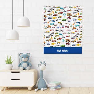 Little Boy Sak som flyttar Fordon Cars Kid Poster