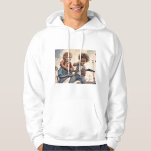 Little Boys Guitar Watercolor Illustration Art Hoodie