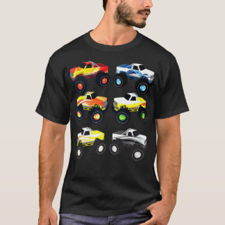 Little Boys Monster Lastbilar Pickupa Lastbil Funn T Shirt