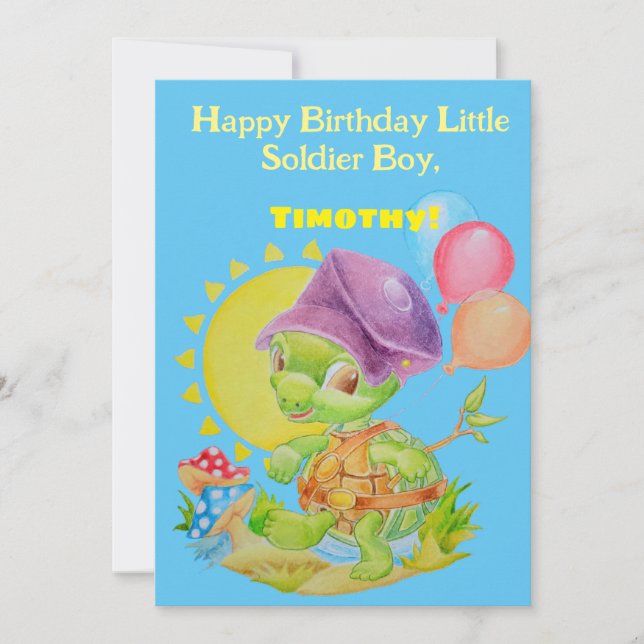 Little Boys Personlig Birday Card Tack Kort (Framsida)