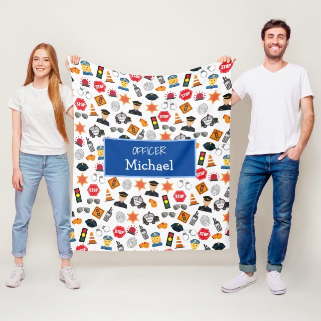 Little Boys polis Mönster Kids Fleecefilt (På plats)