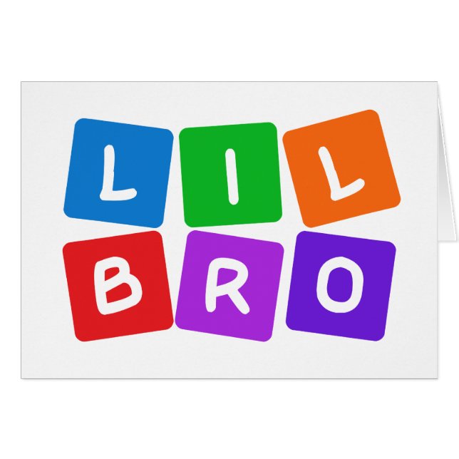 Little Bro anpassningsbar-kort OBS Kort (Framsidan Horizontal)