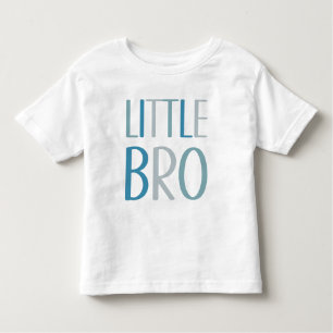 Little Bro Blue & Grönt Text Brother Syskon Boys T Shirt
