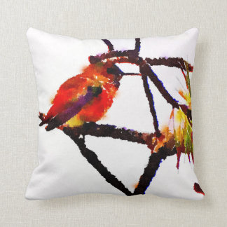 Little Bronze, guld, red och lila hummingbird Kudde