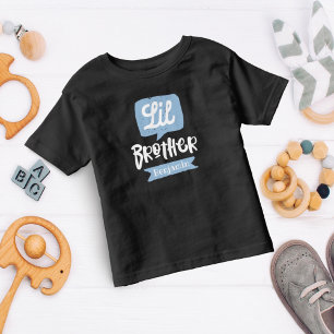 Little Brother Baby-meddelande Namn & Monogram B T Shirt
