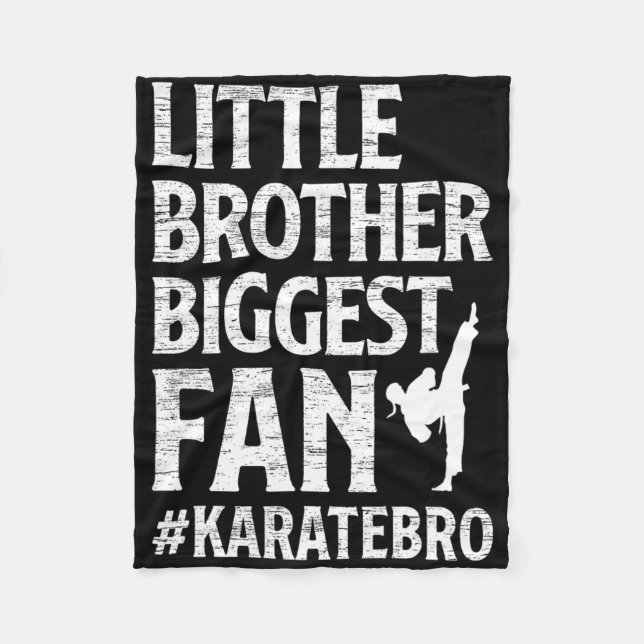 Little Brother Biggest Fläkt Karate Bro Proud Kara Fleecefilt (Framsidan)