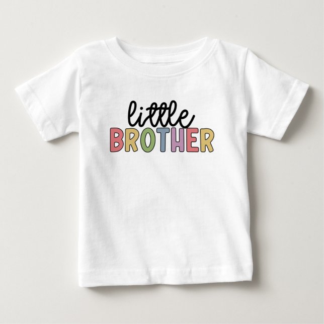 Little Brother Cute Matching Syskon Baby T-shirt (Framsida)