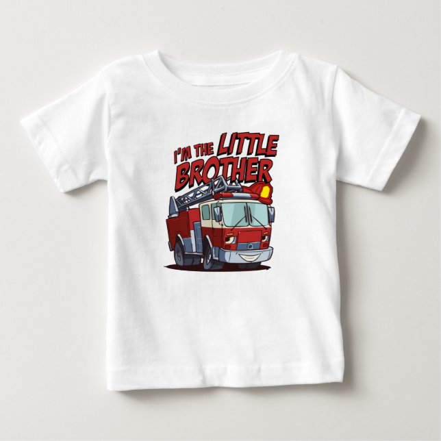 Little Brother Fire Lastbil T Shirt (Framsida)
