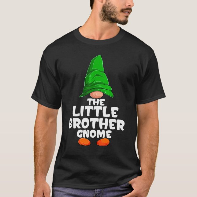 Little Brother Gnome Matching Family Group Christm T Shirt (Framsida)