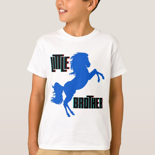 Little Brother Horse Rearing T Shirt (Framsida)