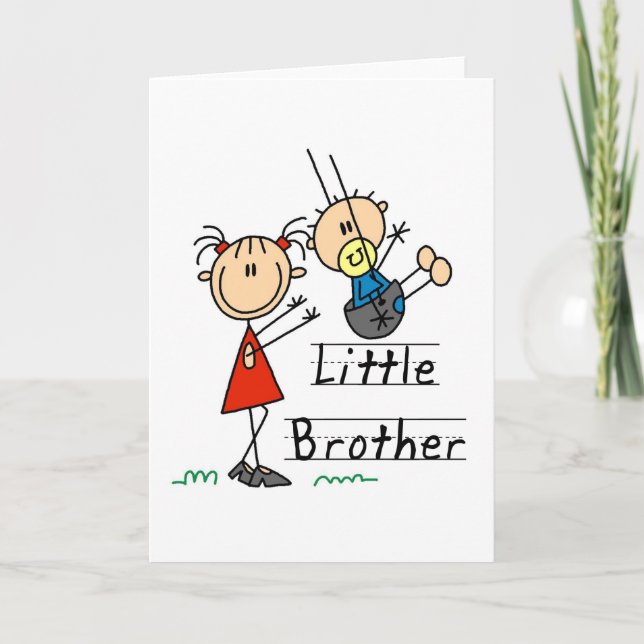 Little Brother med Big Sister Tshirts Kort (Framsida)