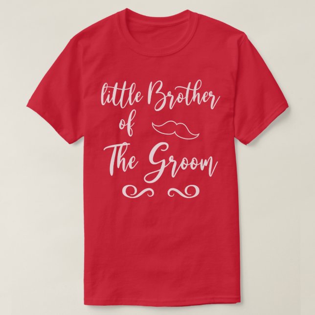 Little Brother of Groom & Bride Bröllop Matching T Shirt (Design framsida)