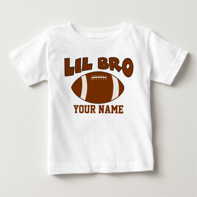 Little Brother Personlig Football Tee (Framsida)