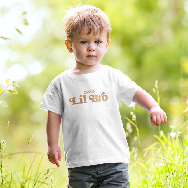 Little Brother Personlig Gravid Reveal Boy T Shirt (Skapare uppladdad)
