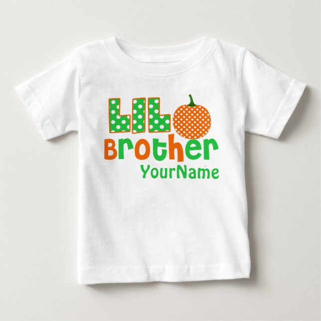 Little Brother Pumpkin Personlig Shirt Tröja (Framsida)
