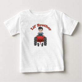 Little Brother Red Tractor T-shirt