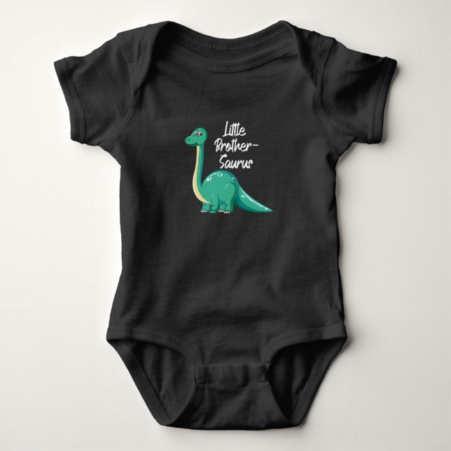 Little Brother-Saurus, Dinosaur Baby Gift Pojke T Shirt (Framsida)
