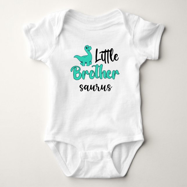 Little Brother Saurus, Little Brother Dinosaur Bab T Shirt (Framsida)