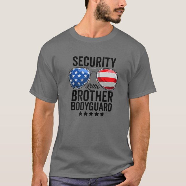 Little Brother Security, en stor storebror, säkerh T Shirt (Framsida)