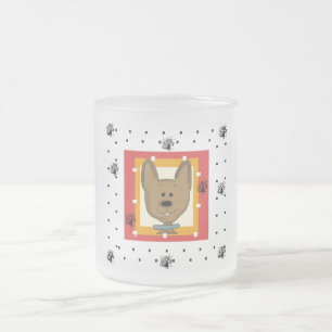 Little Brown Doggie Tshirts och Gifts Frostad Glasmugg