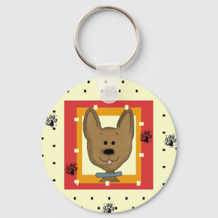 Little Brown Doggie Tshirts och Gifts Nyckelring