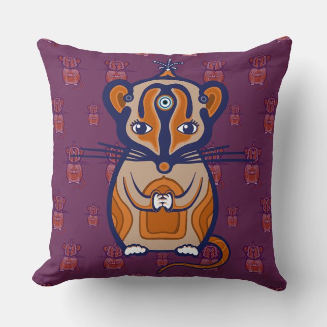 Little Brown Mouse Kudde (Framsida)