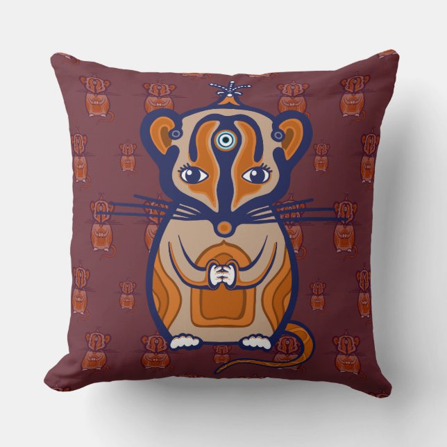 Little Brown Mouse Kudde (Framsida)