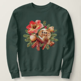 Little Brownies Gingerbread with Red Amaryllis T Shirt