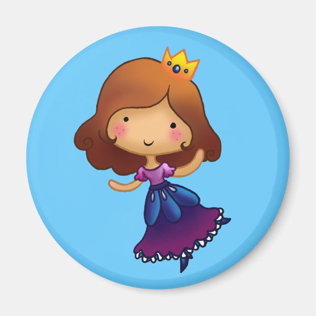 Little Brunette Princess Magnet (Framsidan)