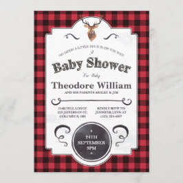 Little Buck - Woodland Baby Shower-inbjudan Inbjudningar