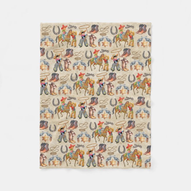 Little Buckaroo CowboyMysigt Fleecefilt (Framsidan)