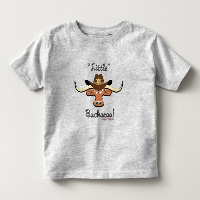 Little Buckaroo, Longhorn Steer Småbarn T-shirt (Framsida)