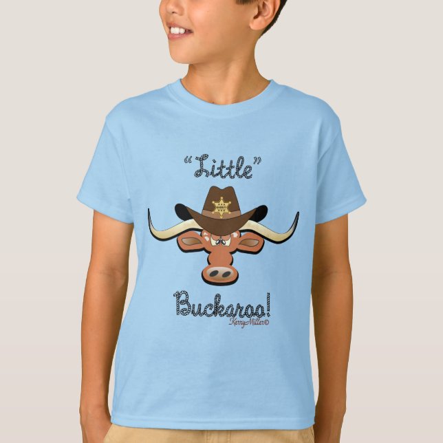 Little Buckaroo, Longhorn Steer T Shirt (Framsida)