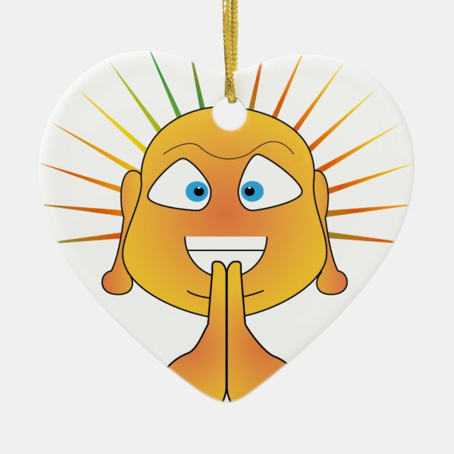 little buddha julgransprydnad keramik (Framsidan)