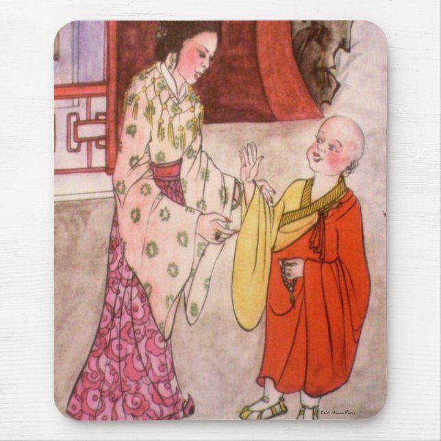 Little Buddhist Munk Mousepad Musmatta (Framsidan)