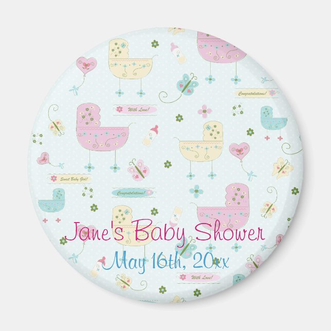 Little Buggy Baby Shower Magnet (Framsidan)
