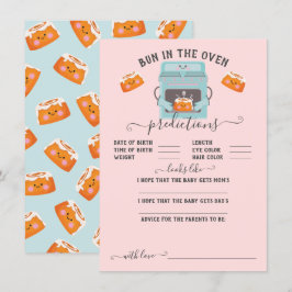 Little Bun in the Oven Baby Predictions Game Inbjudningar