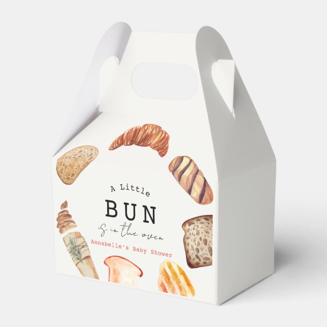 Little Bun in the Oven Bakery Pastries Baby Shower Presentaskar (Framsidan Sidan)