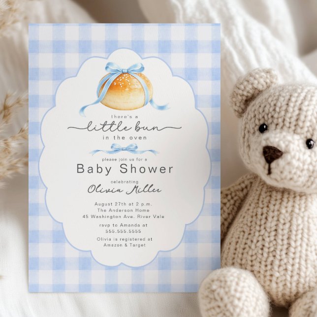 Little Bun in the Oven Boy Shower Invite Inbjudningar (Skapare uppladdad)