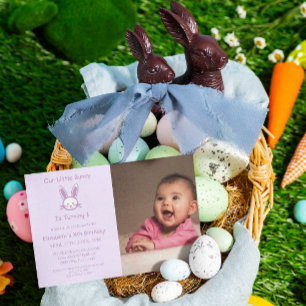 Little Bunny 1st Birthday Inbjudningar