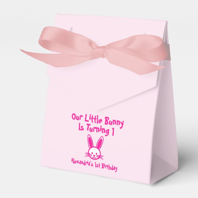 Little Bunny 1st Birthday Presentaskar (Framsidan Sidan)