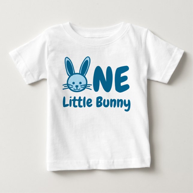 Little Bunny 1st Birthday T Shirt (Framsida)